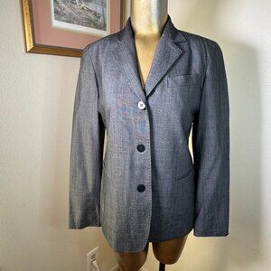 Lafayette 148 NY Women's Size 2 Wool Blend 2 Piece Suit Blazer Pants Gray
